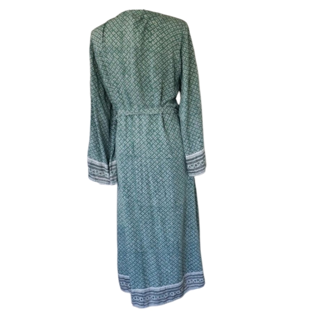 Cleobella Green Patterned Wrap Dress Size M - Picture 4 of 7